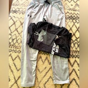 Boys UA set M shirt, L joggers